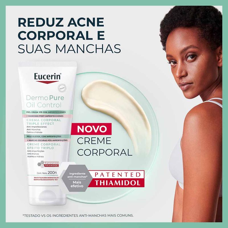 EUCERIN Creme Corporal Antiacne Dermo Pure Efeito Triplo 200ml